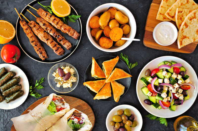 Gastronomic delights: huge variety of greek food